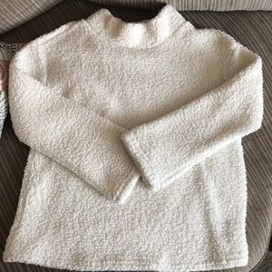 Old Navy girls Sherpa mock neck sweatshirt